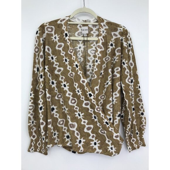 Nic + Zoe Falling Jewels Knit Linen Blend Cardigan Wear Multi Way Tan XL NEW - Picture 7 of 10